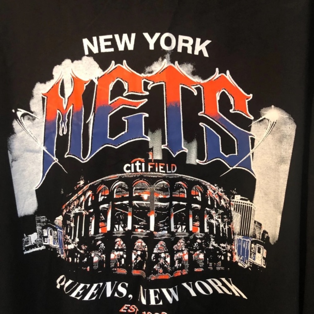 Black New York Mets Long Sleeve Tee - Picture 3 of 5